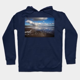 Sky reflections at Druridge Bay Hoodie